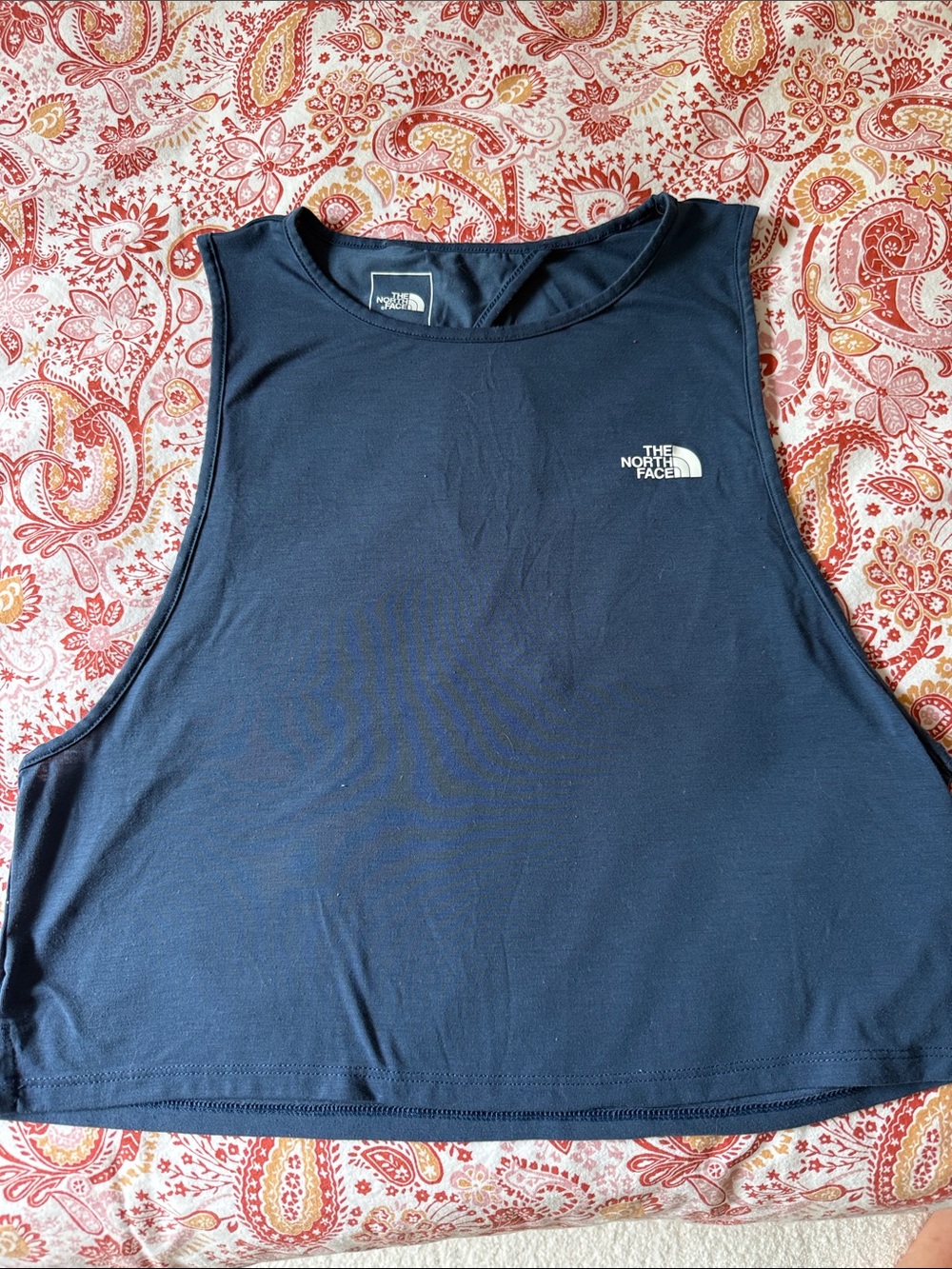 The North Face Women's Navy Sleeveless Crop Tank Top